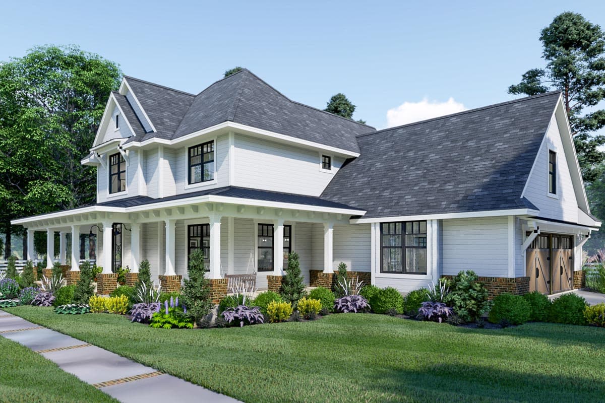 Plan 16908WG: Eye-Catching Modern Farmhouse with Two-Story Great Room - 2214 Sq Ft - Image #12 - Country, Farmhouse, Modern Farmhouse, New American, Traditional