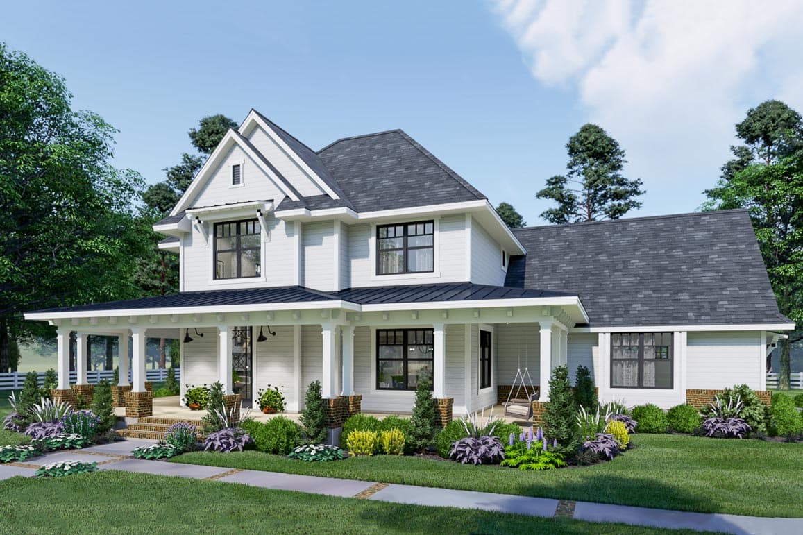 Plan 16908WG: Eye-Catching Modern Farmhouse with Two-Story Great Room - 2214 Sq Ft - Image #13 - Country, Farmhouse, Modern Farmhouse, New American, Traditional