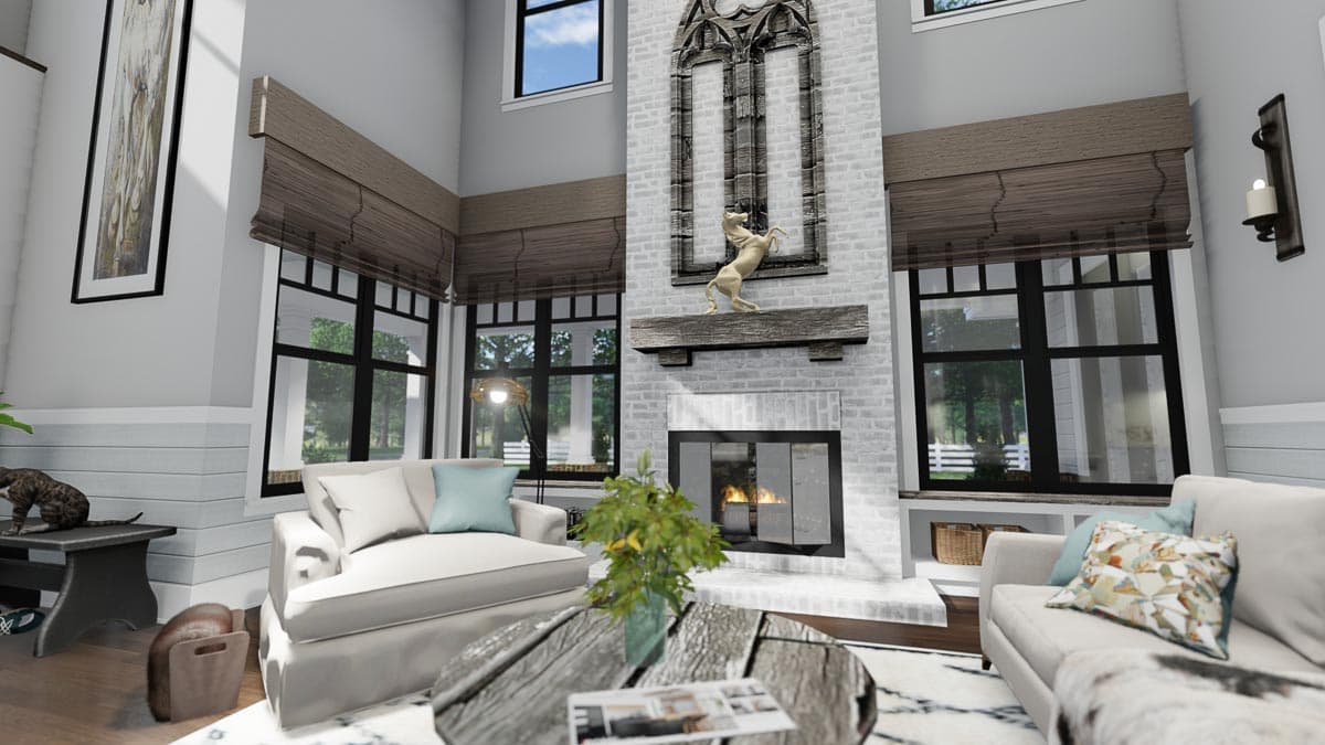 Plan 16908WG: Eye-Catching Modern Farmhouse with Two-Story Great Room - 2214 Sq Ft - Image #22 - Country, Farmhouse, Modern Farmhouse, New American, Traditional