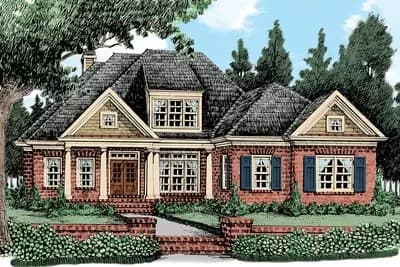 3 Bed House Plan with Mixed Material Exterior