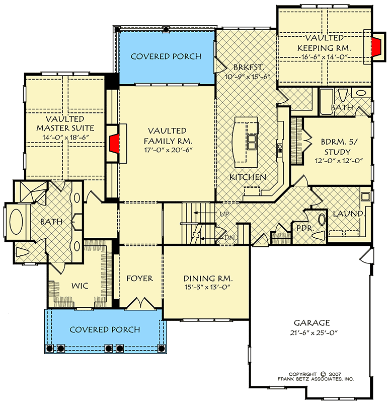 Plan 710178BTZ: Traditional House Plan with an Open Floor Plan - Floor Plan - Main Level - Traditional