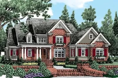 Traditional House Plan with an Open Floor Plan