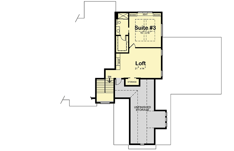 Plan 42587DB: Stone and Stucco House Plan with Finished Basement - Floor Plan - Second Level - Craftsman, New American, Traditional