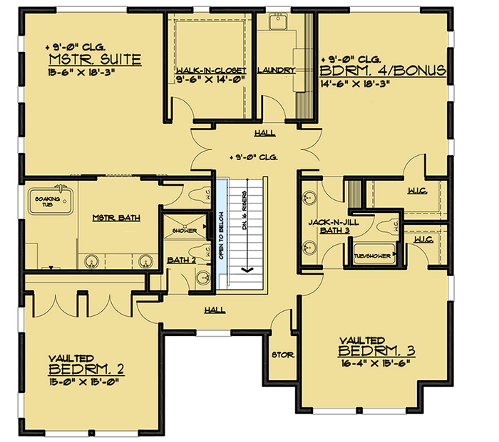 Plan 666057RAF: Knock-out Contemporary House Plan with Indoor and Outdoor Fireplaces - Floor Plan - 2nd Floor - Contemporary, Modern, Northwest