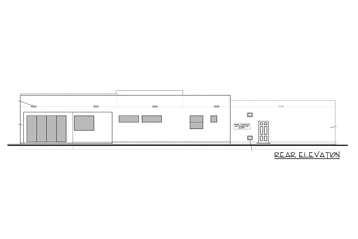 Plan 370005SEN: Contemporary Oasis House Plan with Roof Top Terrace - Image #4 - Adobe , Contemporary, Florida-Style, Southern, Southwest, Vacation