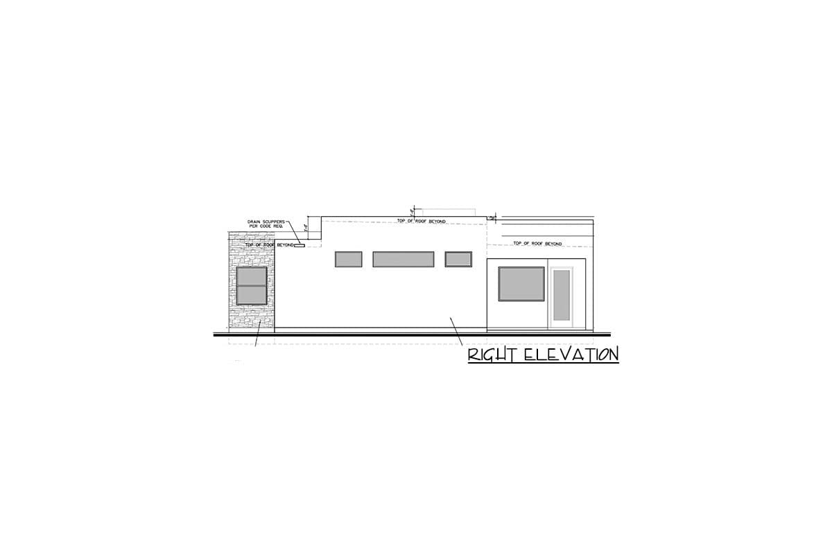 Plan 370005SEN: Contemporary Oasis House Plan with Roof Top Terrace - Image #5 - Adobe , Contemporary, Florida-Style, Southern, Southwest, Vacation