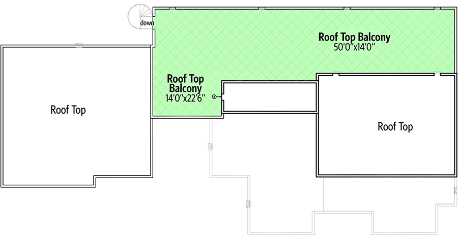 Plan 370005SEN: Contemporary Oasis House Plan with Roof Top Terrace - Floor Plan - 2nd Floor - Adobe , Contemporary, Florida-Style, Southern, Southwest, Vacation