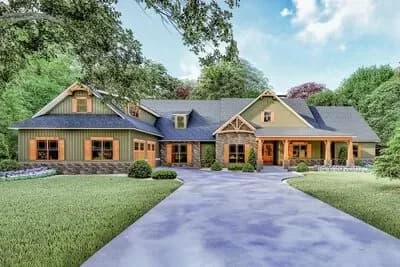Gorgeous Craftsman House Plan with Private Master Suite - 5098 Sq Ft