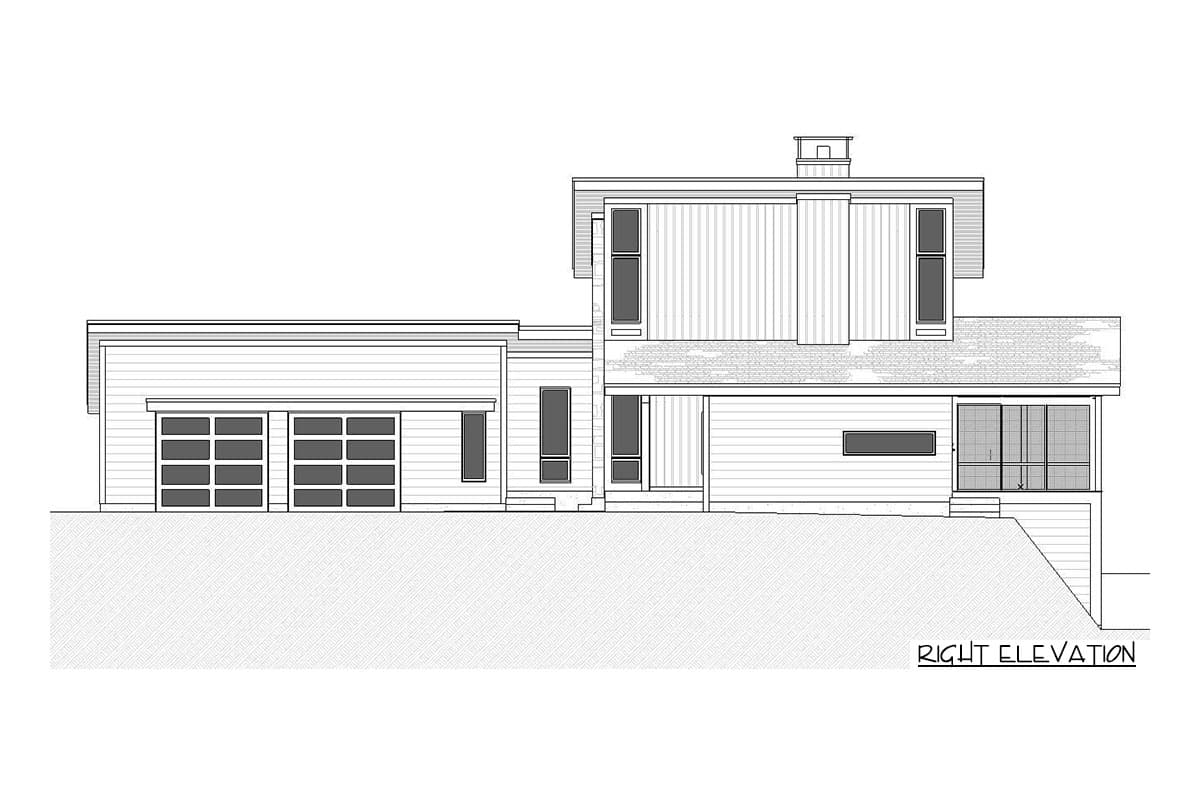 Plan 970080VC: Modern House Plan with Living On Three Levels - Image #14 - Contemporary, Modern, Northwest