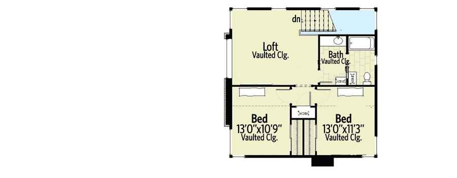 Plan 970080VC: Modern House Plan with Living On Three Levels - Floor Plan - 2nd Floor - Contemporary, Modern, Northwest