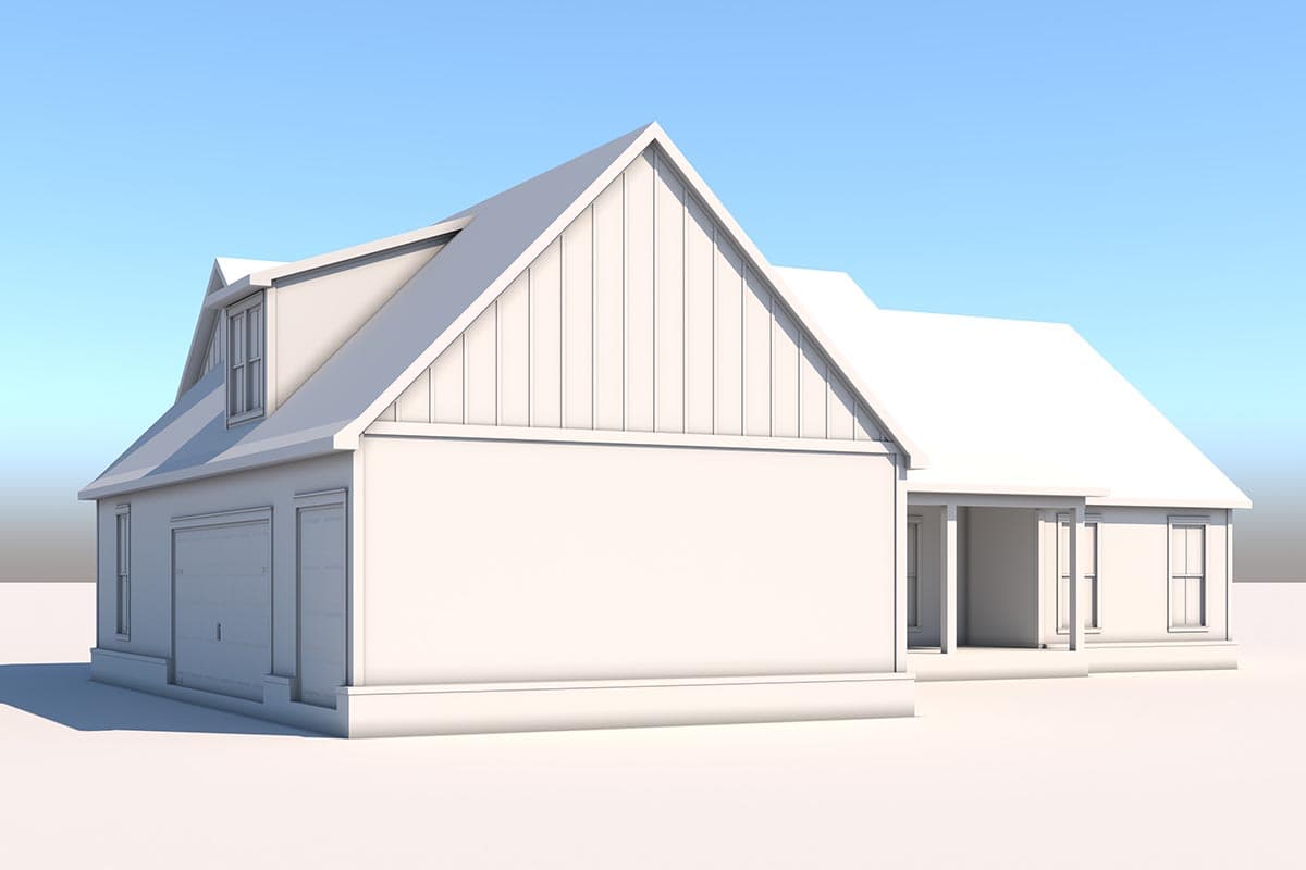 Plan 56439SM: Modern Farmhouse Plan with Outdoor Kitchen and Vaulted Living Room - 2315 Sq Ft - Image #13 - Country, Farmhouse, Modern Farmhouse, Southern