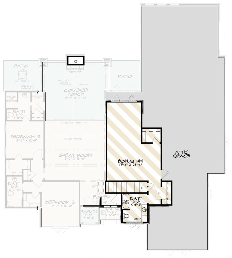 Plan 70624SND: Stunning French Country House Plan with Split Beds - 2641 Sq Ft - Floor Plan - 2nd Floor - European, French Country, Southern, Transitional