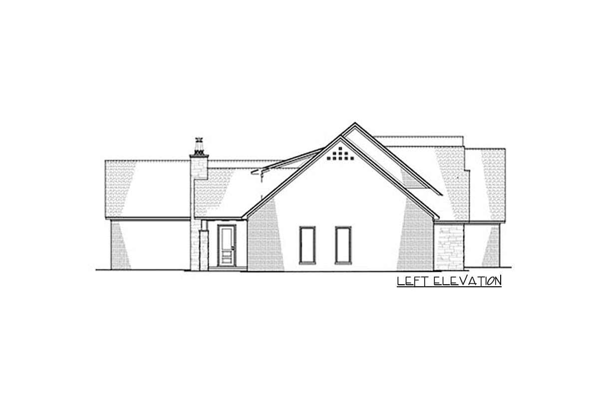 Plan 70624SND: Stunning French Country House Plan with Split Beds - 2641 Sq Ft - Image #8 - European, French Country, Southern, Transitional