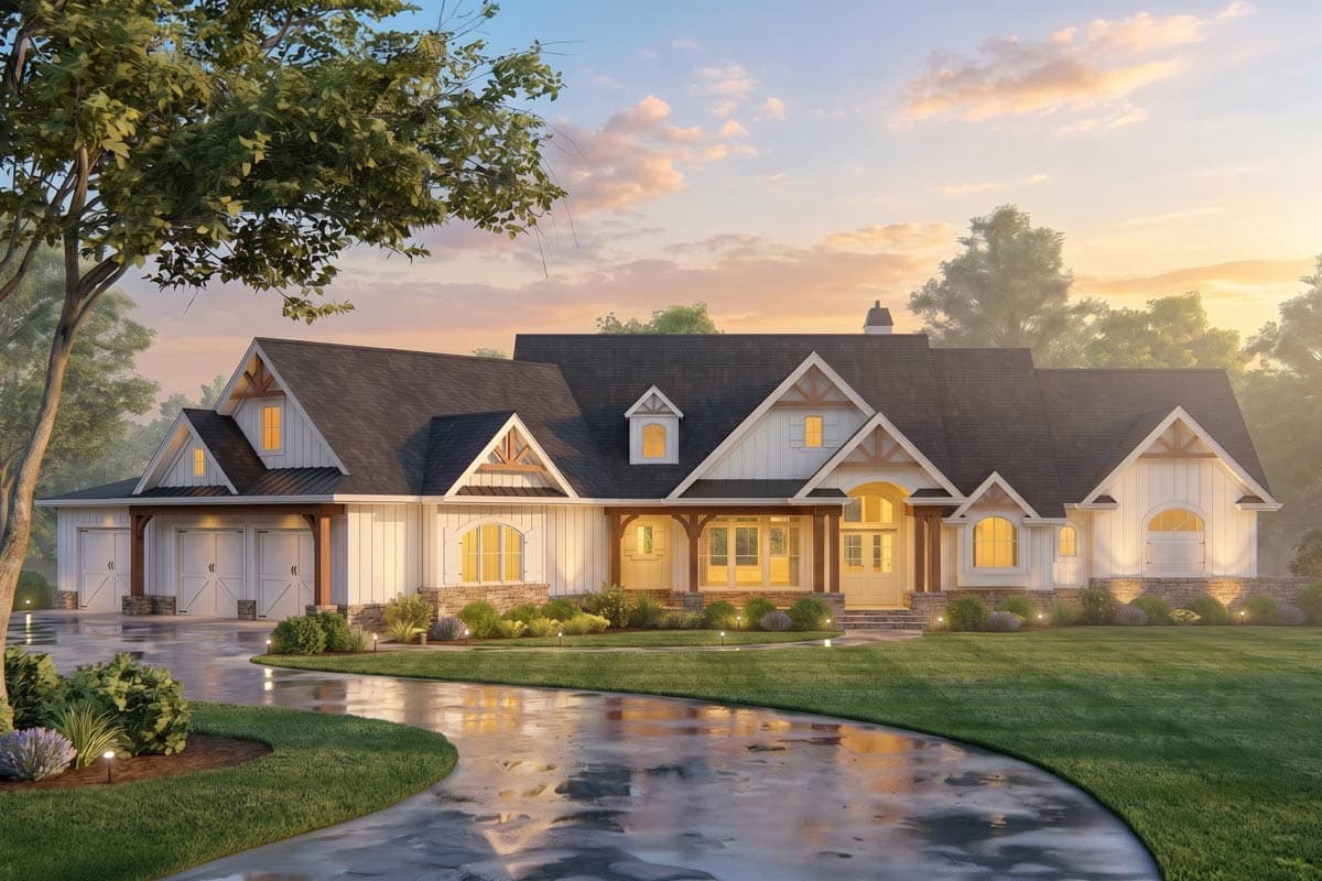Plan 25671GE: New American House Plan with Two Walk-In Pantries and Great Outdoor Spaces - Image #2 - Country, Craftsman, Mountain, New American, Northwest