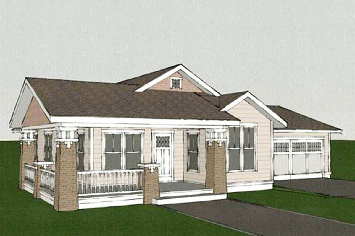 Plan 50172PH: 3-Bed Bungalow House Plan with Attached Garage - Image #9 - Bungalow, Cottage, Craftsman, Northwest