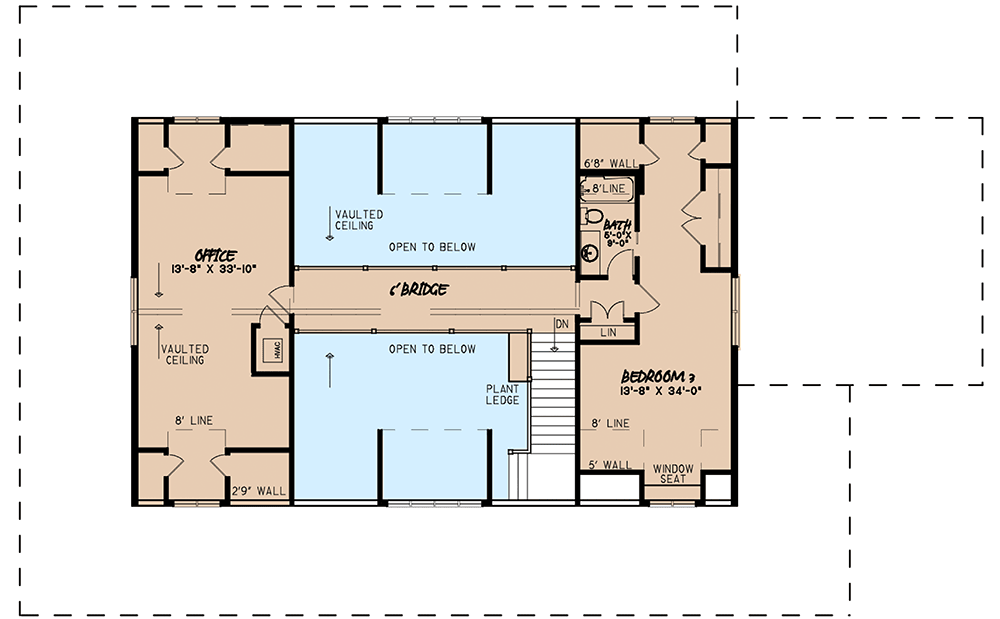 Plan 70625MK: Beautiful Farmhouse Plan with Carport and Drive-Under Garage - Floor Plan - 2nd Floor - Country, Farmhouse, Mountain, Rustic, Vacation