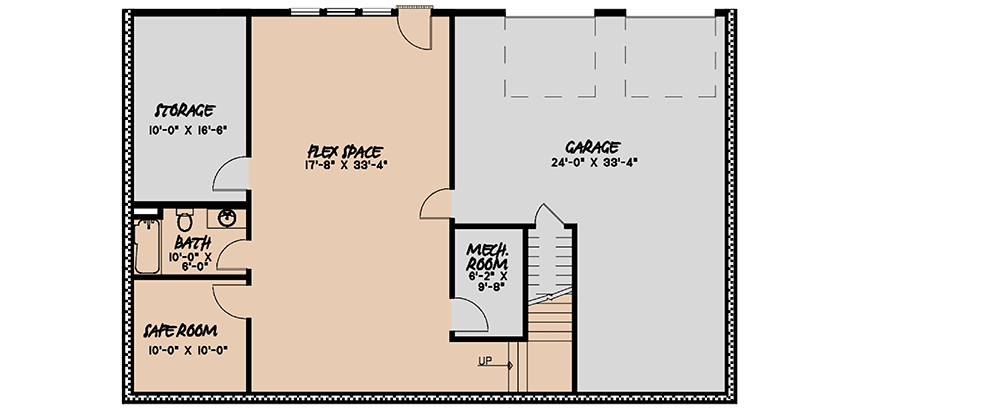 Plan 70625MK: Beautiful Farmhouse Plan with Carport and Drive-Under Garage - Floor Plan - Lower Level - Country, Farmhouse, Mountain, Rustic, Vacation