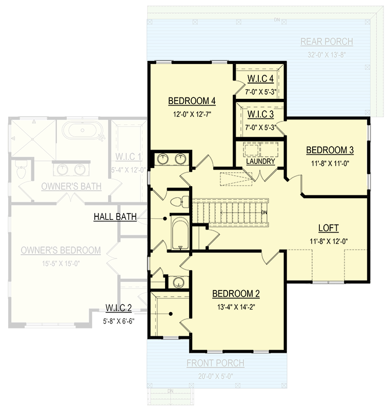 Plan 83607CRW: Darling Farmhouse Cottage Plan with First-Floor Owner's Bedroom - Floor Plan - 2nd Floor - Cottage, Country, Farmhouse, New American