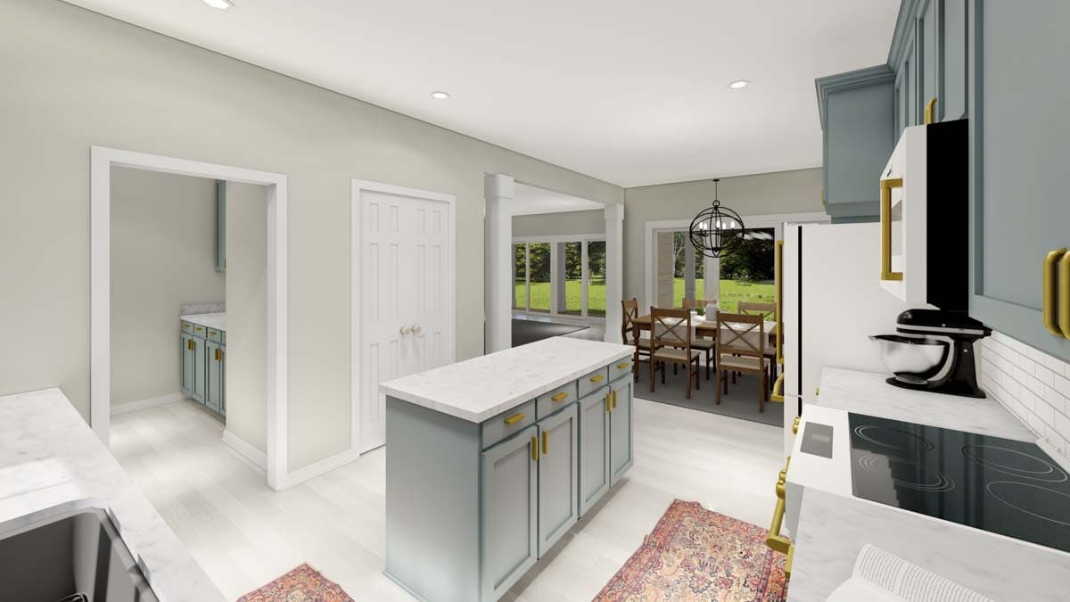 Plan 83607CRW: Darling Farmhouse Cottage Plan with First-Floor Owner's Bedroom - Image #6 - Cottage, Country, Farmhouse, New American