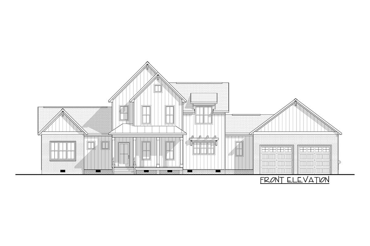 Plan 83608CRW: Darling Farmhouse Cottage Plan with 2-Car Garage - Image #10 - Cottage, Country, Farmhouse, Modern Farmhouse, New American