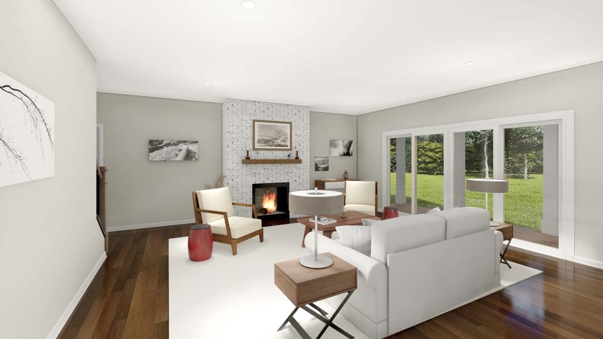 Plan 83608CRW: Darling Farmhouse Cottage Plan with 2-Car Garage - Image #8 - Cottage, Country, Farmhouse, Modern Farmhouse, New American