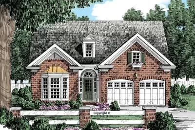 One-Story House Plan with Elegant Brick Exterior