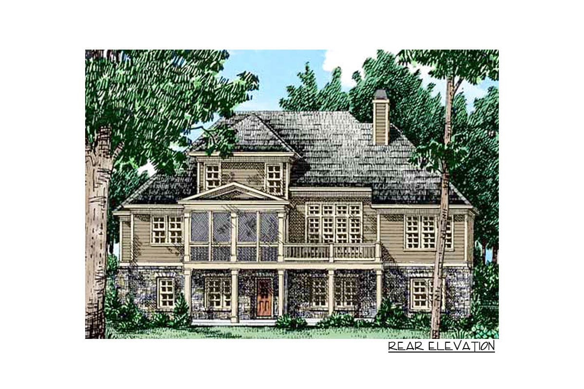 Plan 710189BTZ: One-Story House Plan with Bonus Upstairs - Image #7 - Southern, Traditional