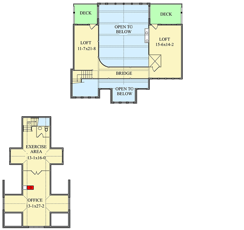 Plan 95073RW: Grand Mountain House Plan with Ample Outdoor Living - Floor Plan - Second Level - Craftsman, Mountain, Northwest, Rustic