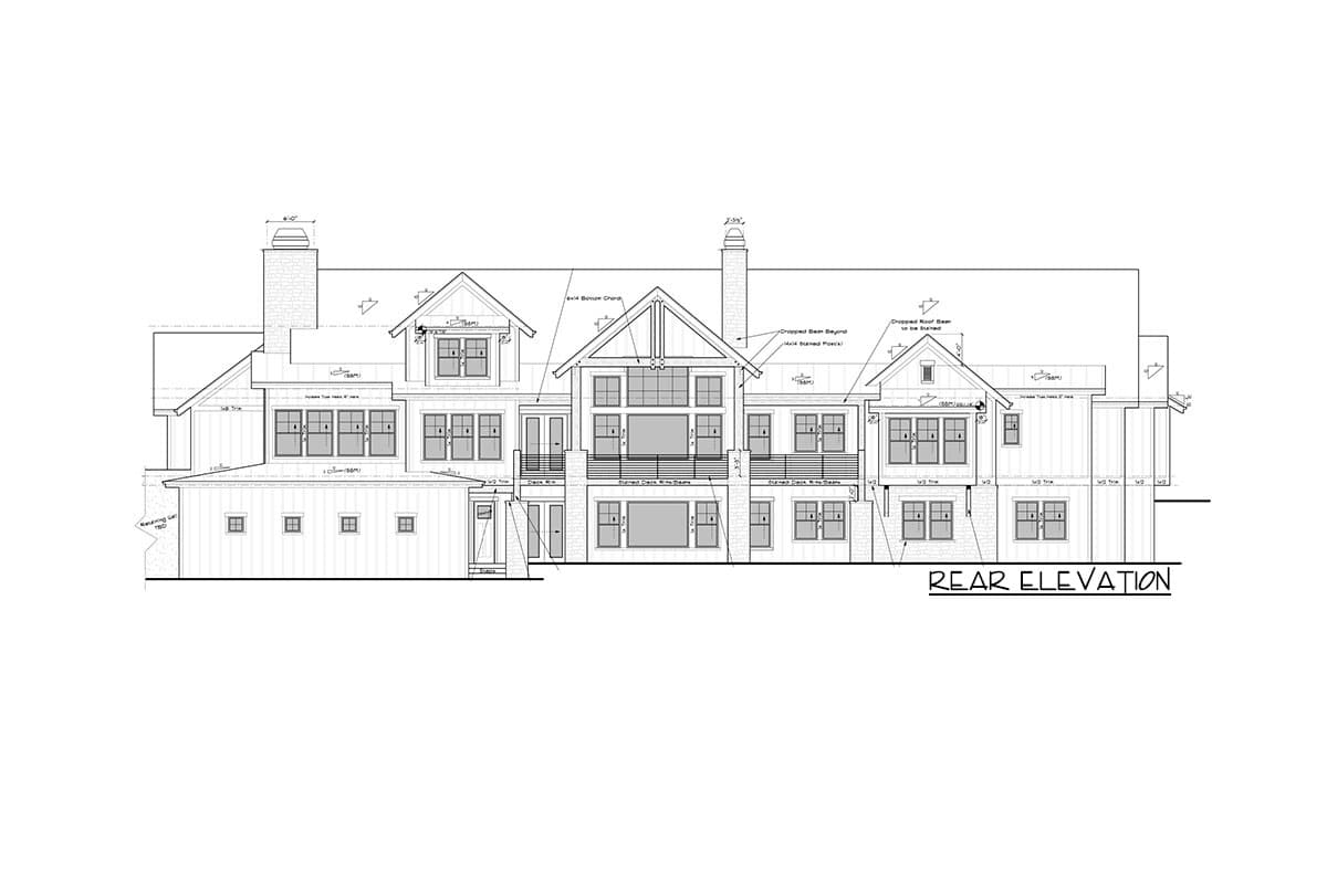 Plan 95080RW: Deluxe Mountain Craftsman House Plan with 4-Car Garage - Image #5 - Country, Craftsman, Modern Farmhouse, Mountain, New American, Rustic