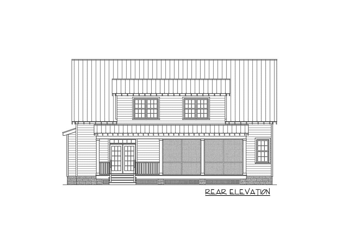 Plan 31552GF: Comfortable Cottage Plan with Main-Floor Master Bedroom - Image #6 - Cabin, Cottage, Country, New American, Rustic, Vacation