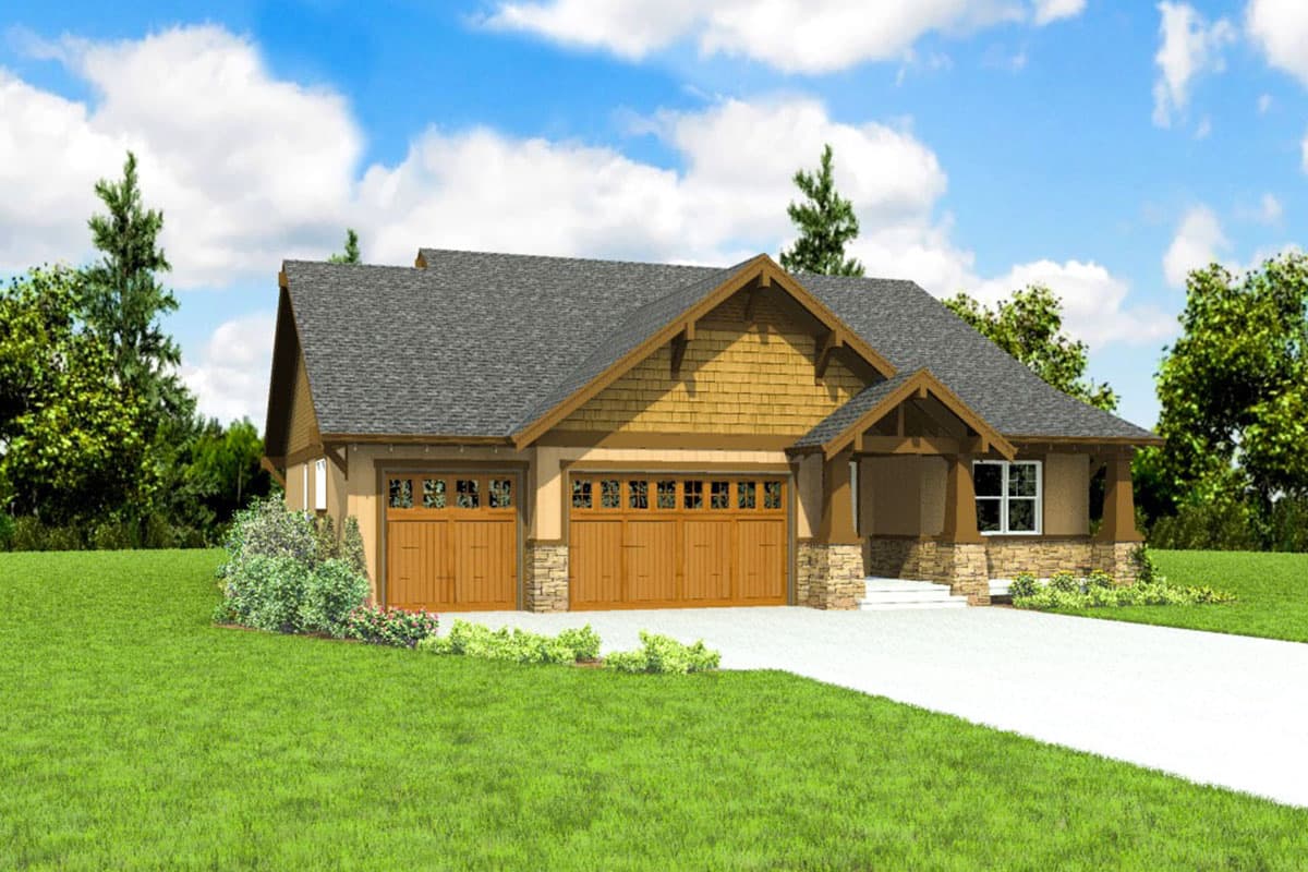 Plan 69727AM: Craftsman Ranch Home Plan with Two Master Suites - 2498 Sq Ft - Image #4 - Cottage, Craftsman, Northwest