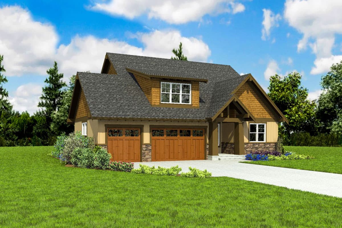 Plan 69728AM: Craftsman Ranch Home Plan with Bonus Room and Two Master Suites - 2498 Sq Ft - Image #4 - Country, Craftsman, Mountain, New American, Northwest