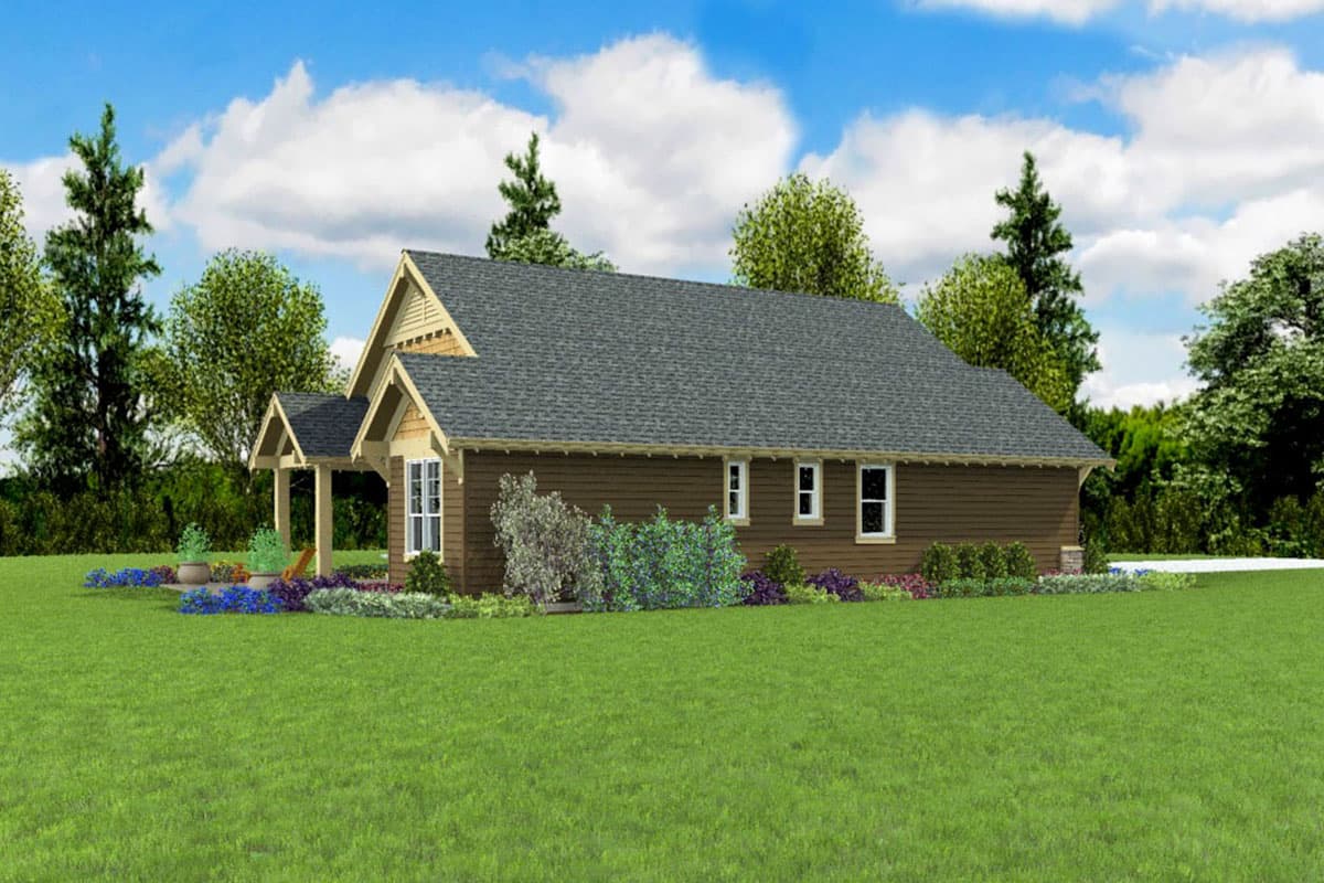 Plan 69729AM: Craftsman Home Plan with Main Floor Master Suites and an RV Garage - 1834 Sq Ft - Image #6 - Bungalow, Country, Craftsman, Mountain, Northwest