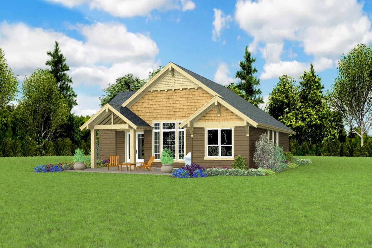 Plan 69729AM: Craftsman Home Plan with Main Floor Master Suites and an RV Garage - 1834 Sq Ft - Image #7 - Bungalow, Country, Craftsman, Mountain, Northwest