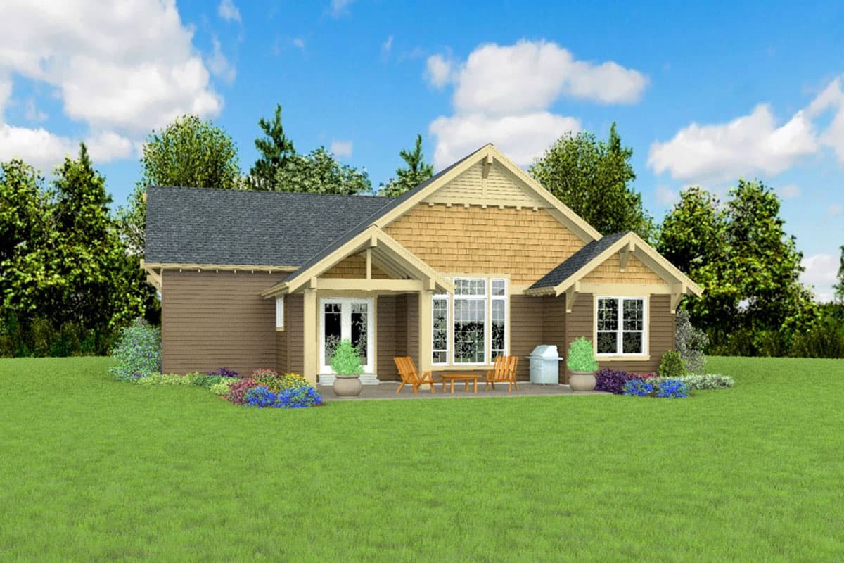 Plan 69729AM: Craftsman Home Plan with Main Floor Master Suites and an RV Garage - 1834 Sq Ft - Image #8 - Bungalow, Country, Craftsman, Mountain, Northwest