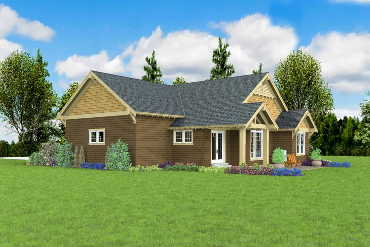 Plan 69729AM: Craftsman Home Plan with Main Floor Master Suites and an RV Garage - 1834 Sq Ft - Image #9 - Bungalow, Country, Craftsman, Mountain, Northwest