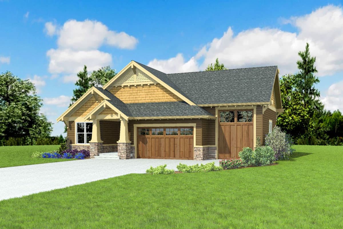 Plan 69729AM: Craftsman Home Plan with Main Floor Master Suites and an RV Garage - 1834 Sq Ft - Image #12 - Bungalow, Country, Craftsman, Mountain, Northwest