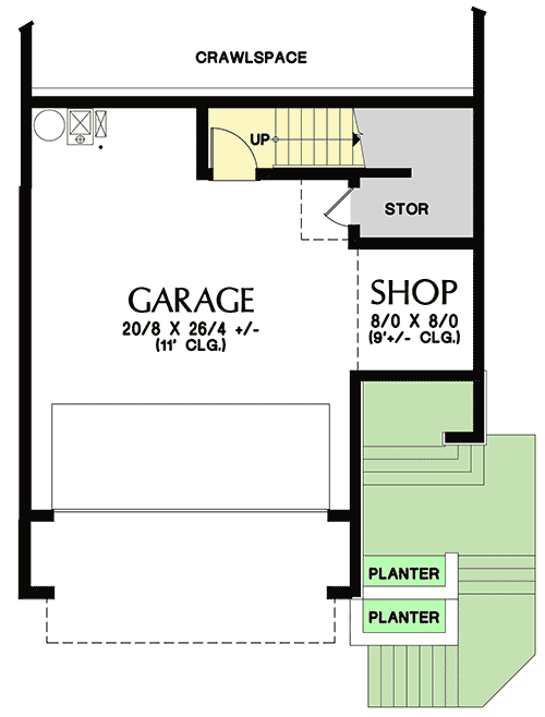 Plan 69734AM: Contemporary House Plan for the Up-Sloping Lot - Floor Plan - Lower Level - Contemporary, Modern, Northwest