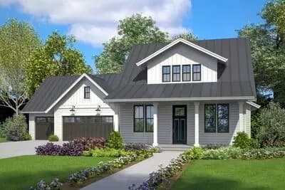 Craftsman Cottage with 3-Car Garage