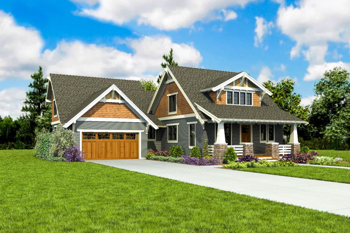 Plan 69736AM: Craftsman Cottage with Upstairs Apartment - Image #4 - Bungalow, Country, Craftsman, New American, Northwest