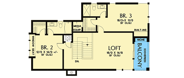 Plan 69737AM: Excellent Modern Prairie-Style House Plan with Ample Outdoor Space - Floor Plan - 2nd Floor - Contemporary, Modern, Northwest, Prairie