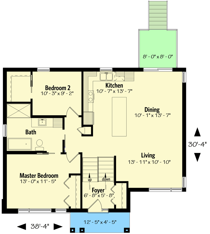 Plan 22545DR: Modern House Plan with Open Floor Plan - Floor Plan - Main Level - Contemporary, Modern, Northwest