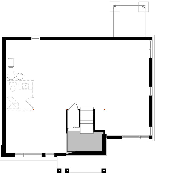 Plan 22545DR: Modern House Plan with Open Floor Plan - Floor Plan - Lower Level - Contemporary, Modern, Northwest