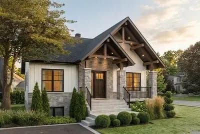 Charming Craftsman House Plan with 2 Beds and Covered Porch
