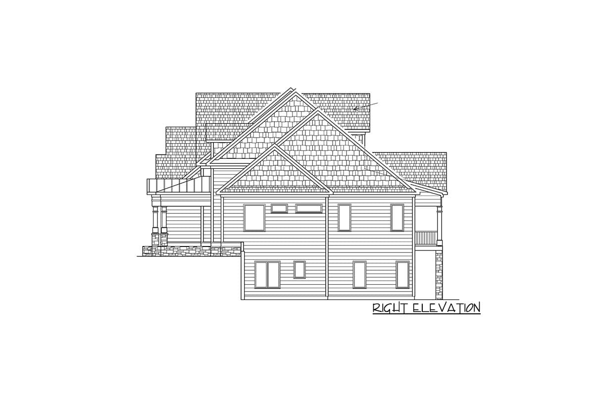 Plan 360049DK: Traditional House Plan with Bonus Over Garage and Sweeping Front Porch - Image #4 - Craftsman, Traditional