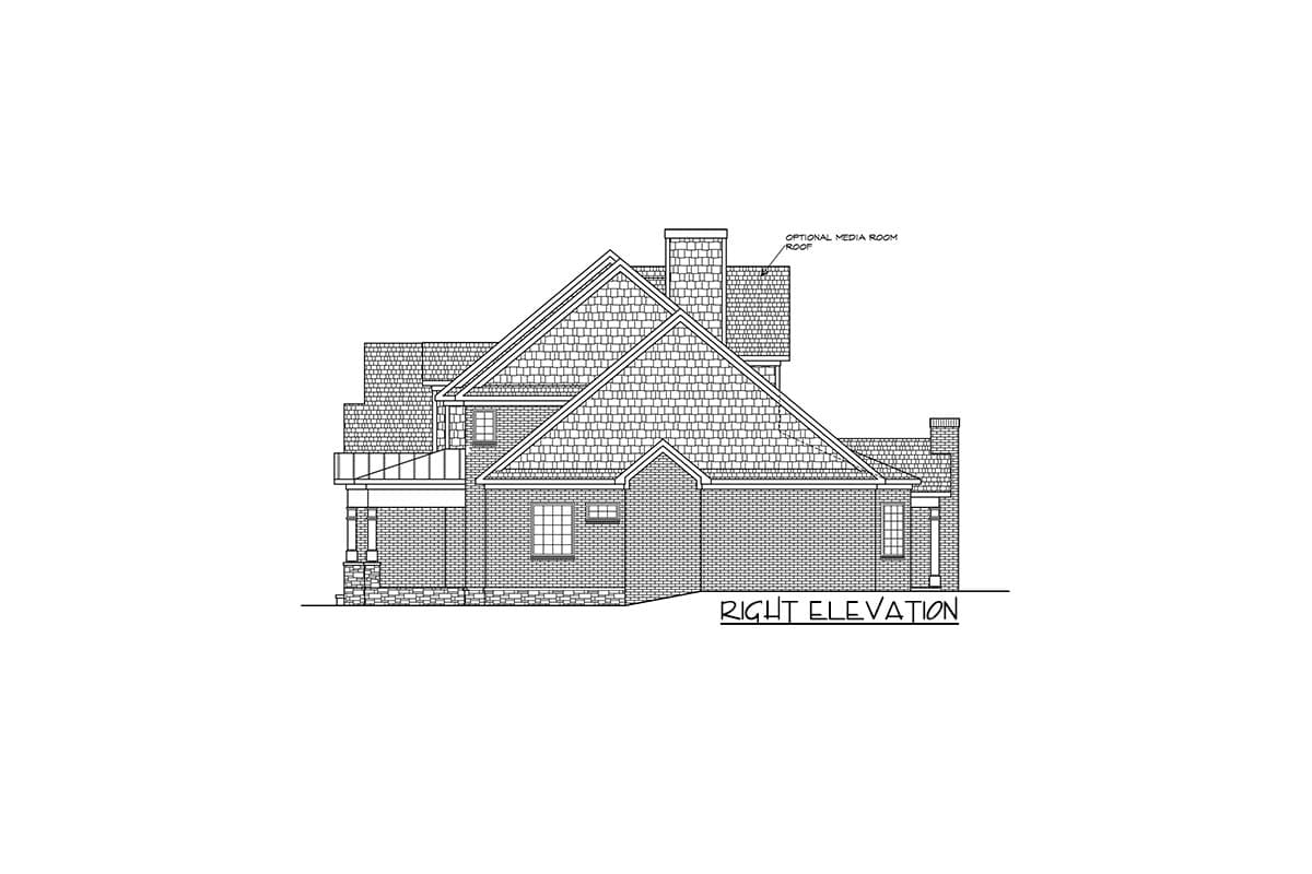 Plan 360050DK: Expanded 4-Bed Traditional House Plan with Side-Entry Garage - Image #4 - Craftsman, Farmhouse, Traditional