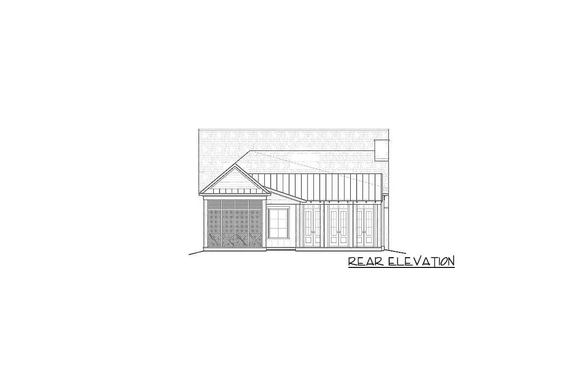 Plan 510061WDY: One-Story Country Cottage with Screen Porches in Back - Image #6 - Acadian, Country, Louisiana-Style, Southern