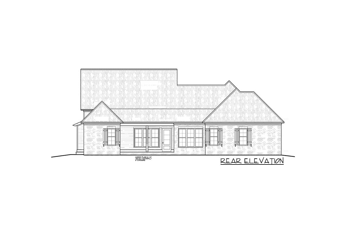 Plan 510062WDY: Split Bedroom House Plan with Large Walk-Through Pantry - Image #6 - Acadian, Cottage, Country, Louisiana-Style, Southern, Traditional