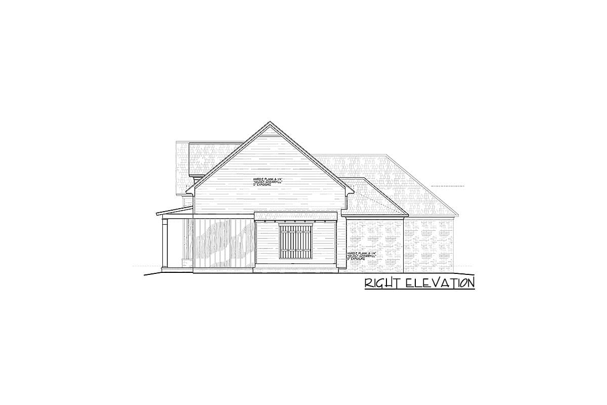 Plan 510062WDY: Split Bedroom House Plan with Large Walk-Through Pantry - Image #7 - Acadian, Cottage, Country, Louisiana-Style, Southern, Traditional