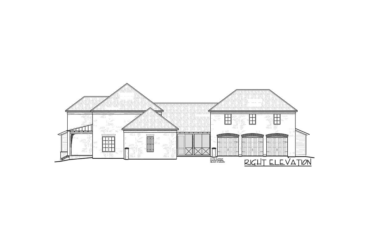 Plan 510072WDY: Magnificent Acadian House Plan with Screened Porch - Image #5 - Acadian, French Country, Louisiana-Style, Southern